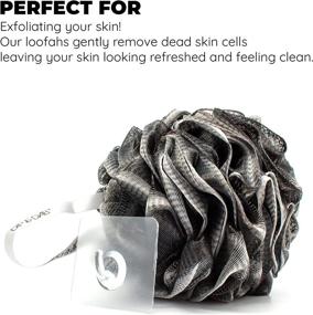 img 1 attached to Premium Charcoal Body Loofahs Self Adhesive