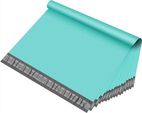img 4 attached to 19X24 Teal Poly Mailer Self Sealing Shipping Envelopes (50 Pcs) - Embossed Dots Design, Custom Postal Bags With Self Adhesive Closure