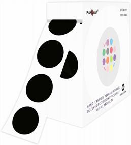 img 4 attached to PARLAIM Color Coding Circle Dot Labels Roll - 1000 Stickers Per Box - 3/4 Inch Diameter For Kids And Garage Sale Organization - Black