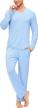 upgrade your sleep with jinshi men's long sleeve pajama set - soft, lightweight, and quick-drying logo