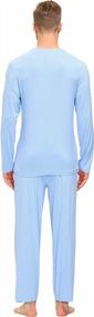 img 2 attached to Upgrade Your Sleep With JINSHI Men'S Long Sleeve Pajama Set - Soft, Lightweight, And Quick-Drying