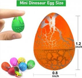 img 3 attached to 60 упаковок пасхальных яиц динозавров, инкубирующих яйца динозавров, растут в воде - идеальные сувениры для вечеринок для маленьких детей 3-10 мальчиков и девочек