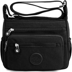 img 4 attached to Casual Waterproof Nylon Crossbody Messenger Bag Purse Handbag For Women