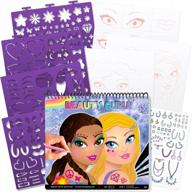 beginner's makeup & hair design sketch portfolio (11452): sketchbook with stencils, stickers, and more for ages 6 and up logo