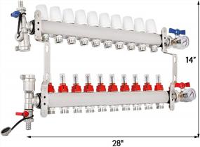 img 3 attached to Максимизируйте домашний комфорт с комплектом для обогрева пола BestEquip с 10 петлями - нержавеющая сталь и 1/2-дюймовая трубка PEX в комплекте!