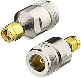 img 3 attached to 2-Pack WLANIOT Type N To SMA Adapter - SMA Male To Female Bulkhead Coaxial For Ham Radio, Handie Talkie, LoRa Antenna Gateway Router & Network Analyzer Booster