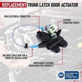 img 1 attached to Hyundai Sonata Trunk Rear Latch Door Actuator Replacement - Compatible with 2015, 2016, 2017 - Replaces 81230-C1010, 81230C1010 - Cable Included - Keyless Trunk Release