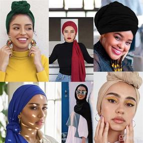 img 2 attached to 👩 6-Piece Assorted Women's Stretch Headwrap Set - Stylish and Comfortable Headwrap Stretchy Options