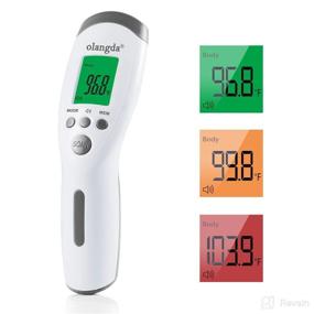 img 2 attached to Olangda No-Touch Forehead and Surface Thermometer 2 in 🌡️ 1 for Adults - Digital Infrared Thermometer with Accurate LCD Display