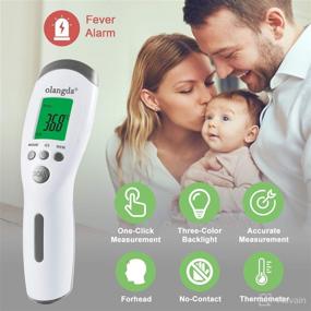 img 3 attached to Olangda No-Touch Forehead and Surface Thermometer 2 in 🌡️ 1 for Adults - Digital Infrared Thermometer with Accurate LCD Display