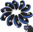 10pcs/set neoprene golf iron covers - many color choice, closely protector for club mens (3-9 pw a sw) number | zenesty 1 logo