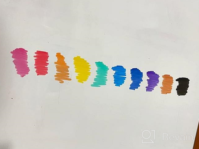 img 1 attached to Volcanics Low Odor Fine Whiteboard Markers, Dry 🖍️ Erase Thin Markers - Box of 12, 10 Colors review by Brian Forbis