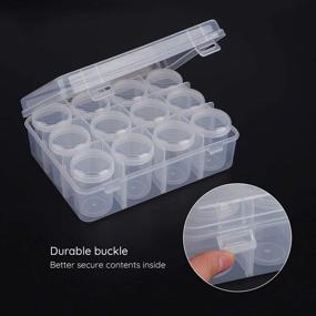 img 2 attached to Clear Bead Container 12 Compartments Jewelry Organizer Box With Secure Lids - Empty Plastic Display Case Transparent Nail Art Decoration Holder For Small Findings By Segbeauty Gem Organizer