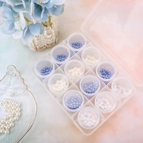 img 3 attached to Clear Bead Container 12 Compartments Jewelry Organizer Box With Secure Lids - Empty Plastic Display Case Transparent Nail Art Decoration Holder For Small Findings By Segbeauty Gem Organizer