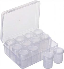 img 4 attached to Clear Bead Container 12 Compartments Jewelry Organizer Box With Secure Lids - Empty Plastic Display Case Transparent Nail Art Decoration Holder For Small Findings By Segbeauty Gem Organizer
