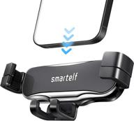 📱 2021 upgrade ultra stable gravity car phone holder mount - auto lock compact alloy material, compatible with 4.7-6.7 inch smartphone, air vent cell phone car mount (black) logo