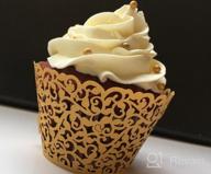 img 1 attached to Add Elegance To Your Cupcakes With Coolrunner'S Flower Vine Filigree Cupcake Wrappers – Perfect For Weddings And Parties! review by Chris Burks