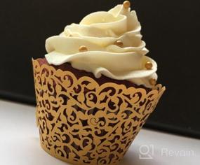 img 7 attached to Add Elegance To Your Cupcakes With Coolrunner'S Flower Vine Filigree Cupcake Wrappers – Perfect For Weddings And Parties!