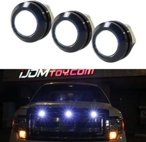 img 3 attached to 🚗 Enhance Your Vehicle's Style with iJDMTOY 3pc Custom Retrofit Xenon White Front Grille Mesh Mount LED Lighting Kit – Perfect for Trucks and SUVs