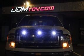 img 1 attached to 🚗 Enhance Your Vehicle's Style with iJDMTOY 3pc Custom Retrofit Xenon White Front Grille Mesh Mount LED Lighting Kit – Perfect for Trucks and SUVs