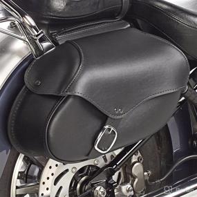 img 1 attached to 🧳 Dowco Willie & Max 59476-00 Revolution Series: Large Synthetic Leather Saddlebag Set, Black - 46L Capacity for Stylish Storage