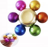 rainbow fidget spinner metal colorful balls anti-spinner anti anxiety toys adhd relieve stress toys for children and adults (rainbow colourful) logo