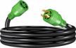 stay powered up with rvguard's 4 prong 30 amp generator extension cord – nema l14-30p/l14-30r, 10ft, etl listed logo