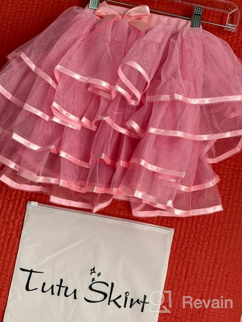 img 1 attached to BGFKS 4 Layered Tulle Tutu Skirt with Hairbow or Birthday Sash for Perfect Ballerina Look review by Andrew Pickering