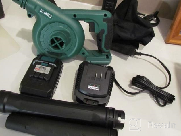 img 1 attached to 🌿 KIMO Cordless Leaf Blower & Vacuum: 2-in-1 20V Leaf Blower for Lawn Care, Dust, & Pet Hair - Lightweight, Mini, Handheld Electric Blowers with Battery and Charger included, 150CFM Power review by Samuel Hansen