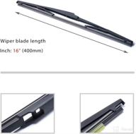🚗 2-pack of 16-inch rear windshield wiper blades for lexus gx460, gx470, rx350, rx450h, toyota prius, sienna - otuayauto, high-quality replacement logo