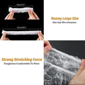 img 3 attached to Disposable Plastic Elastic Shower Cap - Dalabeng