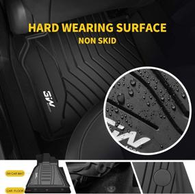 img 3 attached to 🚗 Custom Fit TPE All Weather Floor Mats for Benz E-Class 2017-2022 | E300 E320 E400 E350 E63 E550 | 1st and 2nd Row Full Set | Sedan | Black