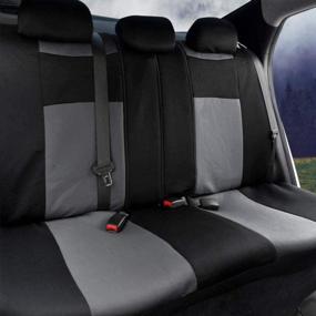 img 2 attached to Complete Car Protection With BDK Combo Seat Covers And Floor Mats In Sleek Gray Two-Tone Design