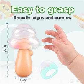 img 1 attached to N NOCKY 10pcs Baby Rattles Sensory Toys Set, Soft Nubs Early Development Toys, Grab Shake Rattle for Infants, Freezable Teether for Gum Relief, Rattles for Babies 6-12 Months