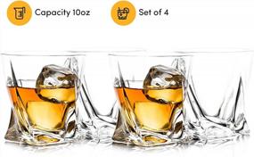 img 2 attached to Trinkware Hampton Whiskey Glasses Set Of 4 - Double Old Fashion Glasses – Lead-Free Dishwasher Safe Glassware For Scotch Bourbon Malt Vodka Beer - Large 10 Oz Capacity