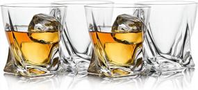 img 4 attached to Trinkware Hampton Whiskey Glasses Set Of 4 - Double Old Fashion Glasses – Lead-Free Dishwasher Safe Glassware For Scotch Bourbon Malt Vodka Beer - Large 10 Oz Capacity