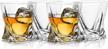 trinkware hampton whiskey glasses set of 4 - double old fashion glasses – lead-free dishwasher safe glassware for scotch bourbon malt vodka beer - large 10 oz capacity logo