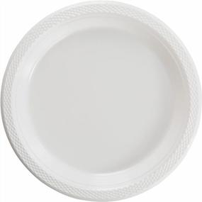 img 3 attached to 100-Pack White Plastic Dessert/Salad Plates - Elegant Disposable Plates For Any Occasion - 10 Inch Size