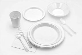 img 1 attached to 100-Pack White Plastic Dessert/Salad Plates - Elegant Disposable Plates For Any Occasion - 10 Inch Size