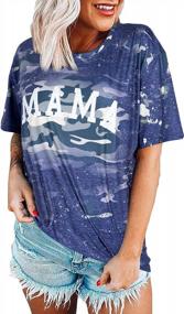 img 3 attached to Stay Stylish And Comfy With Our Mama Letter Print T-Shirt For Women: Perfect For Mom Life!