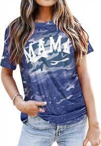 img 4 attached to Stay Stylish And Comfy With Our Mama Letter Print T-Shirt For Women: Perfect For Mom Life!
