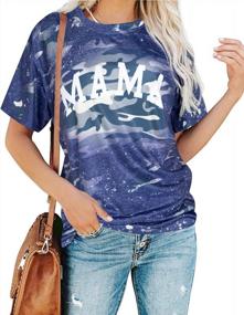 img 2 attached to Stay Stylish And Comfy With Our Mama Letter Print T-Shirt For Women: Perfect For Mom Life!