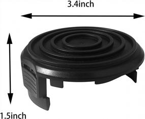 img 2 attached to 3 Pack Replacement Spool Cap Covers Compatible With Worx WA0014 WG168 WG184 String Trimmers And WA0037 Weed Eater Parts