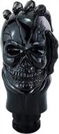 upgrade your car's style with lunsom skull gear lever shifter knob - perfect for automatic & manual vehicles in black logo