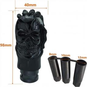 img 1 attached to Upgrade Your Car'S Style With Lunsom Skull Gear Lever Shifter Knob - Perfect For Automatic & Manual Vehicles In Black