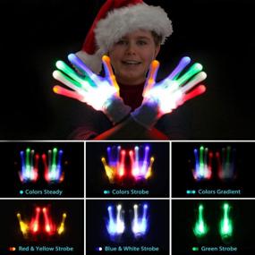 img 1 attached to LED Gloves And Shoelaces Set For Kids - Aywewii Light Up Rainbow Flashing Finger Gloves And LED Shoelaces - Perfect Toys For Boys And Girls Aged 5-16, Ideal For Xmas And Birthday Party Favors