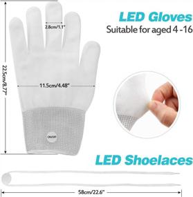 img 3 attached to LED Gloves And Shoelaces Set For Kids - Aywewii Light Up Rainbow Flashing Finger Gloves And LED Shoelaces - Perfect Toys For Boys And Girls Aged 5-16, Ideal For Xmas And Birthday Party Favors