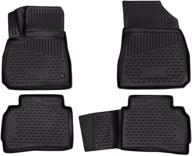 custom fit all-weather floor mats for 2016-2022 chevrolet malibu - front & 2nd row seat liner set - black логотип