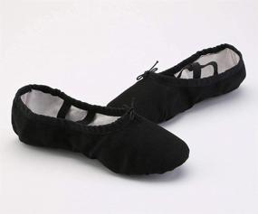img 2 attached to Canvas Ballet Slippers For Women - Ideal For Yoga, Dance And Belly Practice Shoes With Split Soles