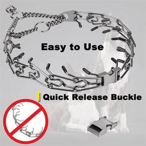 img 3 attached to 🐶 Adjustable Stainless Steel Dog Chain Collar with Quick Release Buckle - Ideal for Small, Medium, and Large Dogs